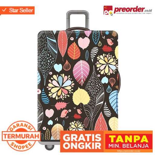 a suitcase with a floral pattern on the bottom.