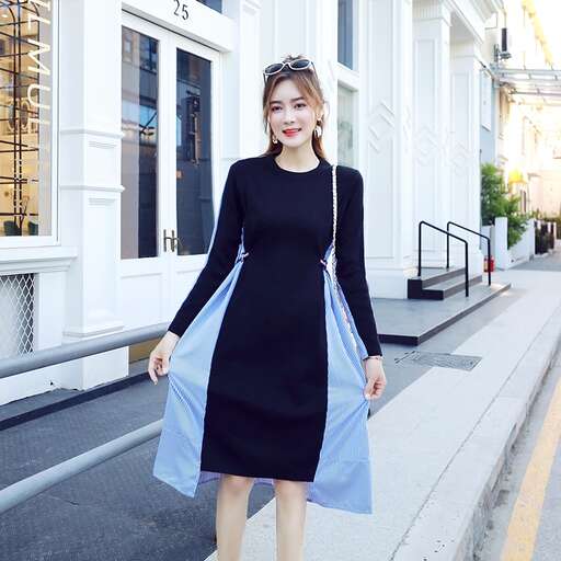 person in a black dress