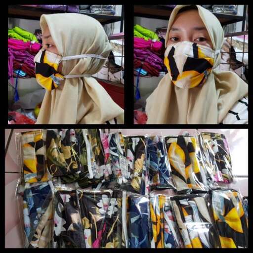 a scarf made from recycled plastic bags.