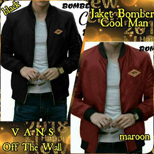 a man in a red jacket