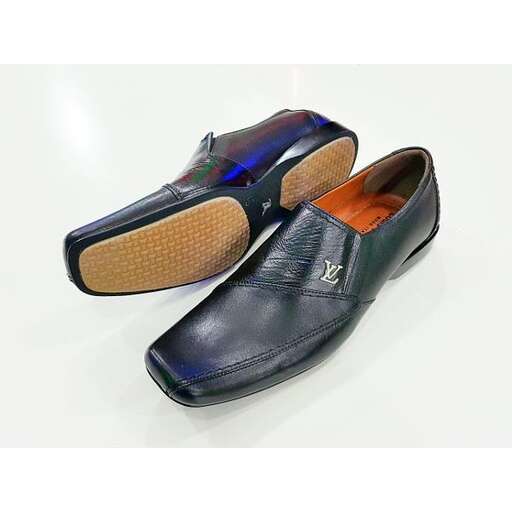 a pair of shoes that are made of leather.