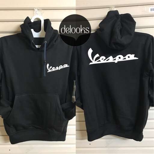 hoodie with logo on the front and back
