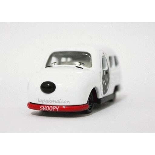a toy car with a clock on the front.