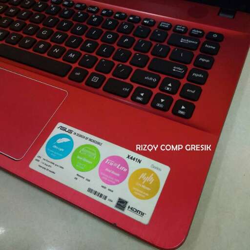 the back of the laptop is red.