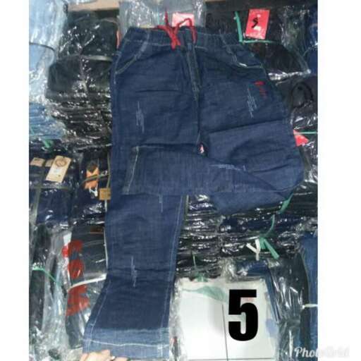 a pair of jeans on display.