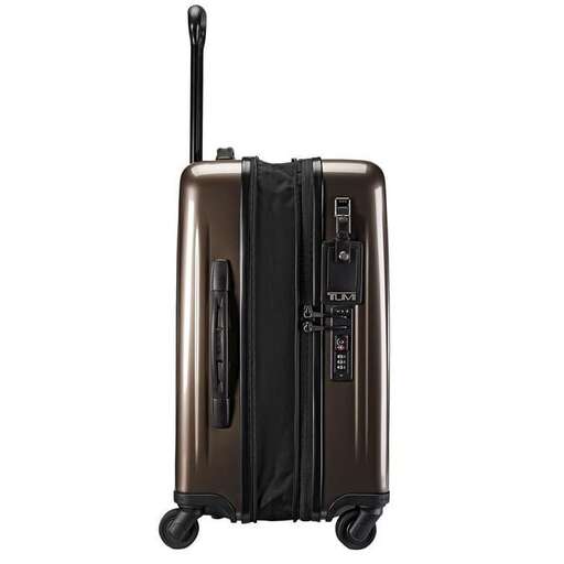 the front of the bag is a very simple and functional piece of luggage.