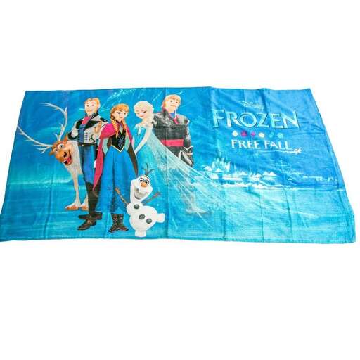 a blanket decorated with characters and characters.