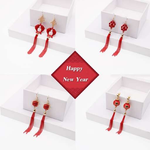 red ribbon and red ribbons in a white box