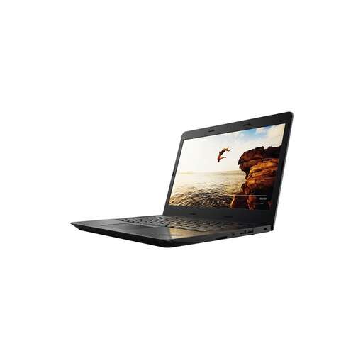 a laptop computer with a picture of a person flying on the screen.