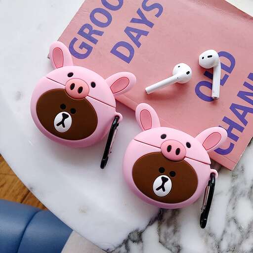 bear cake in pink