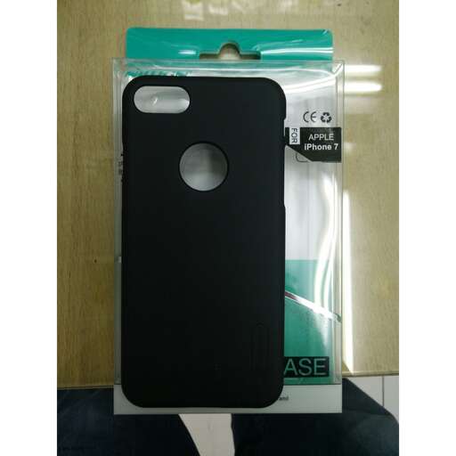 a black iphone case with a plastic cover.