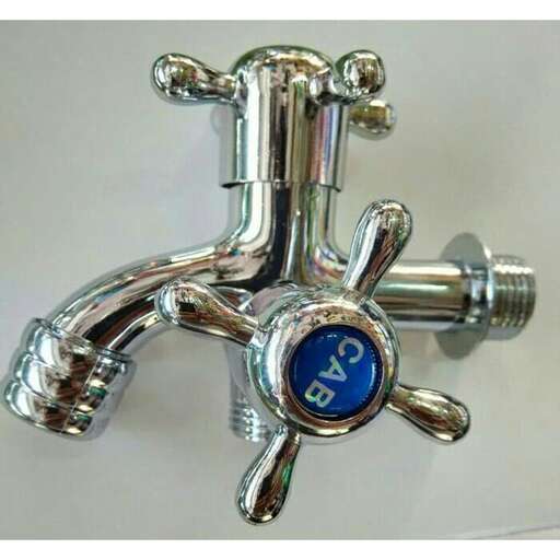 the faucet in the bathroom is a faucet.
