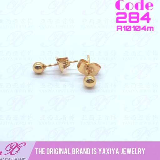 gold plated earrings with a gold finish.