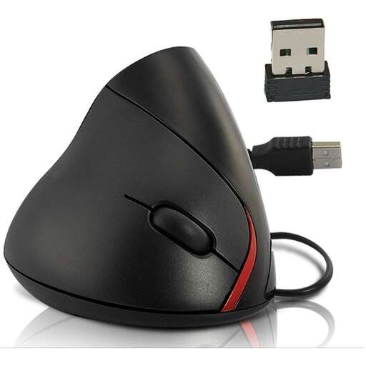 a computer mouse with a cord plugged into it.
