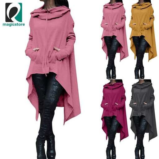 the coat is a long coat with a hood