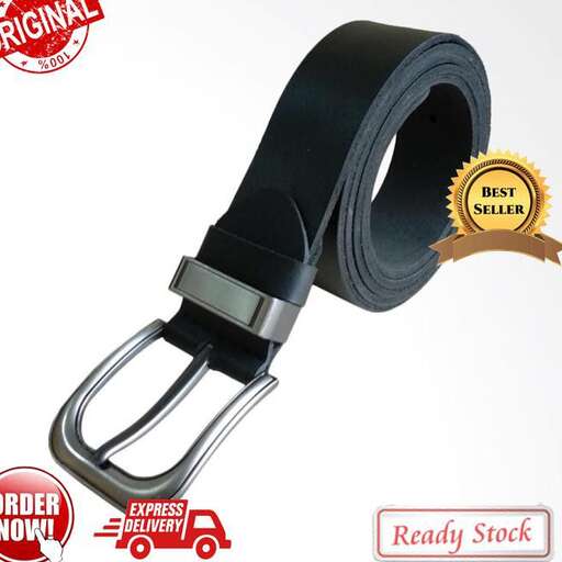 the belt is made from a leather belt.