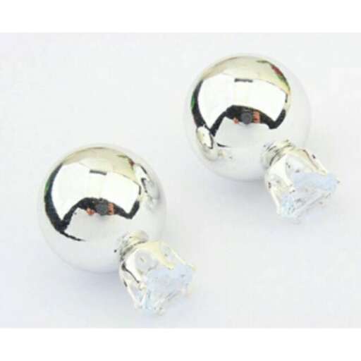 these earrings are made with sterling silver and have a little bit of sparkle.