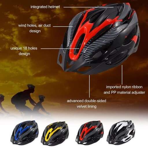 the helmet of a biker