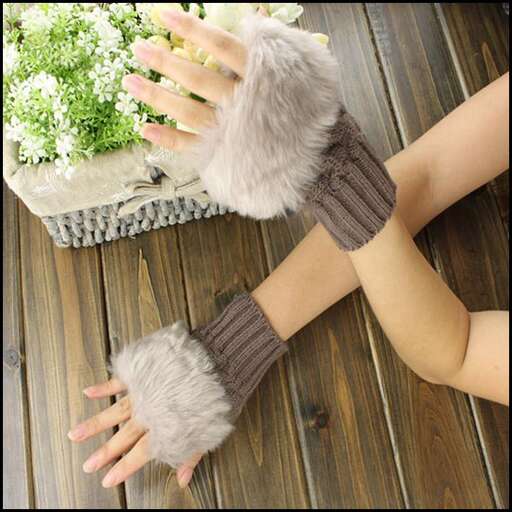 handmade in the style of a handmade woolen gloved handmade in the style of a woolly knitted sweater.