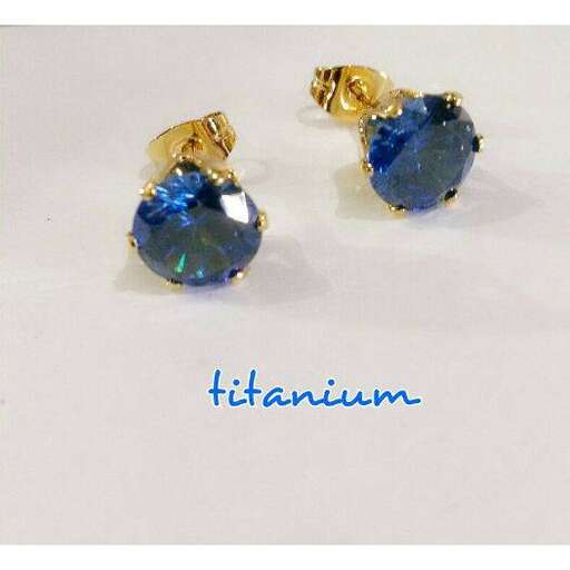 a pair of 18k gold and diamond earrings