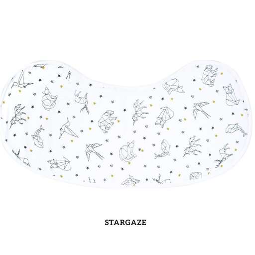 illustration of a pillow with a pattern of stars and dots.