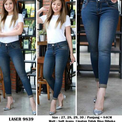 a girl in jeans