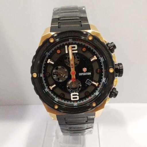 the watch is made of steel and steel.