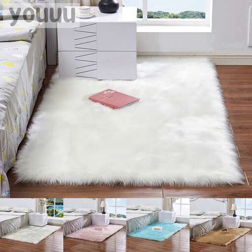 a white rug for a bedroom