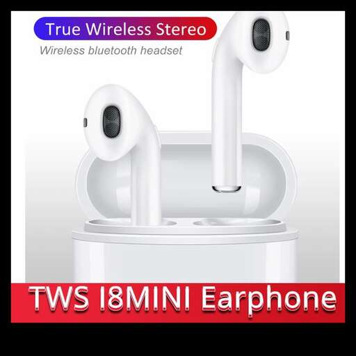 a mobile phone with a pair of earphones.
