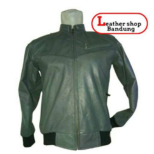 leather jacket with a zipper