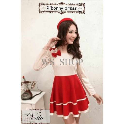 a girl in a red skirt