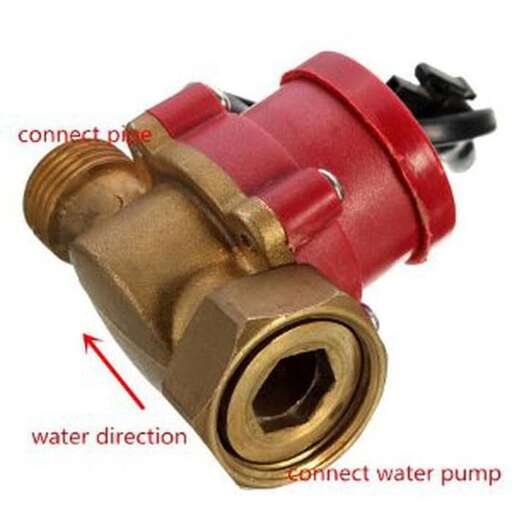 a water pump is connected to a valve.
