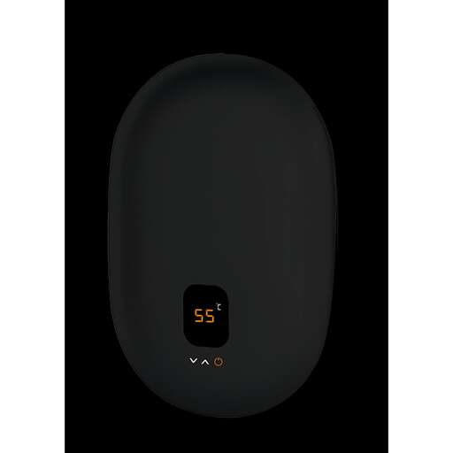 the case is made of plastic and thermometer is in the shape of a circle.