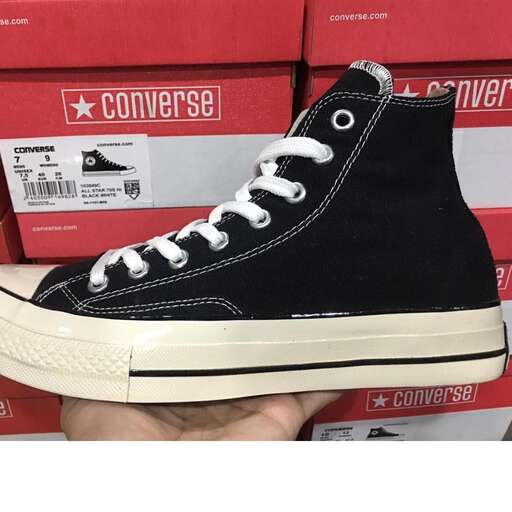 a sneaker that was worn by person.