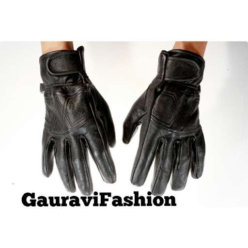 a pair of leather gloves