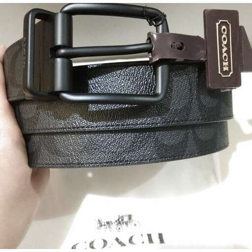 the belt is made from leather.