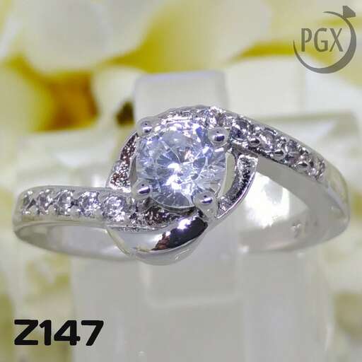 engagement ring with a diamond