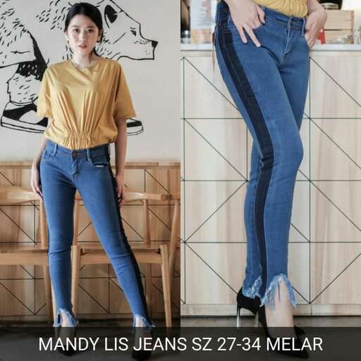 jeans with a yellow top