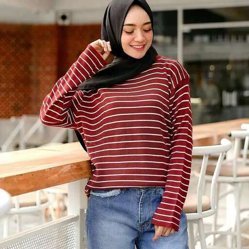 striped sweater with a striped sweater