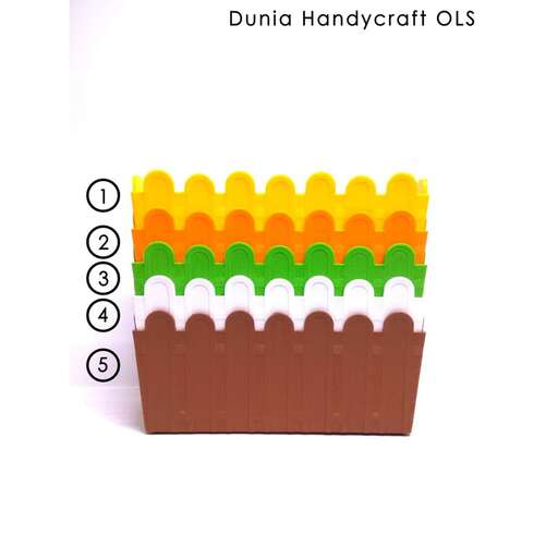 a colorful paper cut out of a brown paper.