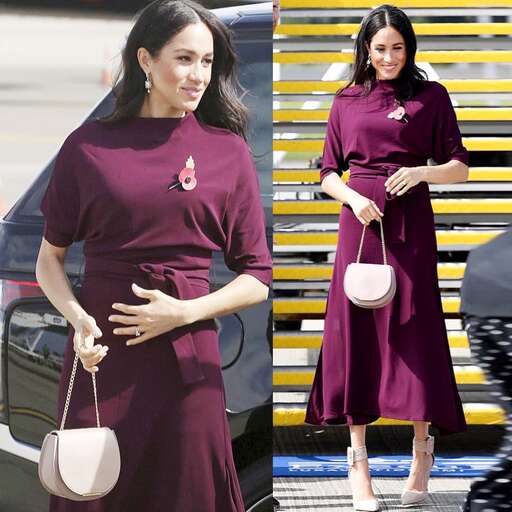 actor in a purple dress