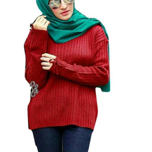 a woman in a colorful scarf