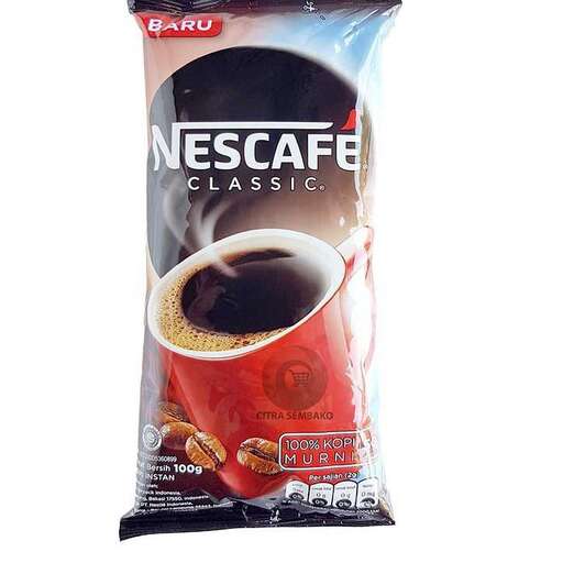 a bag of coffee on a white background.