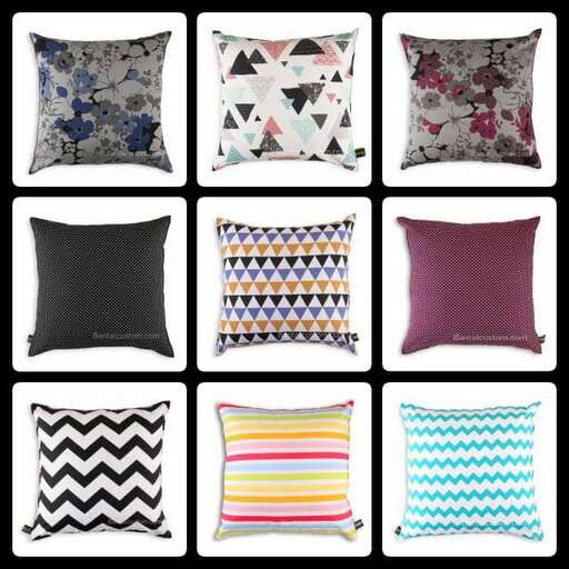a selection of pillows for the home