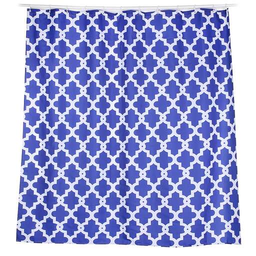 blue and white floral print on a blue background