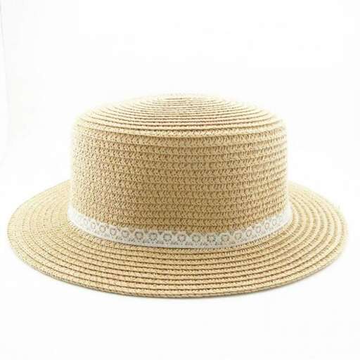straw hat with a bow