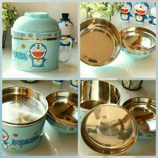 a set of three pictures of a dog food container.