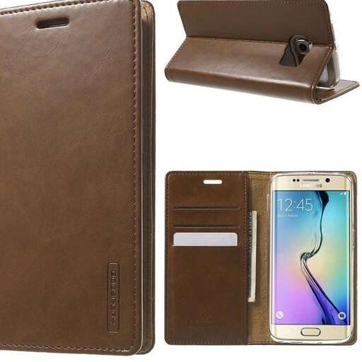 a brown leather case with a gold finish and a brown leather case.