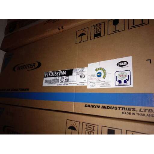 a close up of a box with a blue stripe