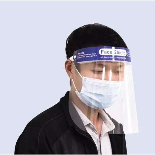 a man wearing a mask and face mask.